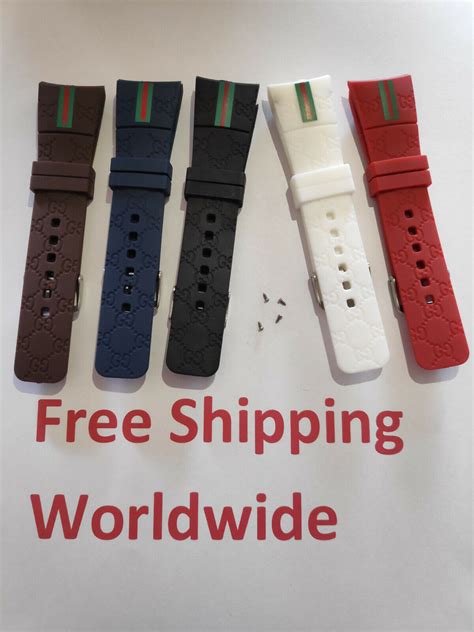 gucci digital watch rubber strap replacement|replacement gucci shoulder strap.